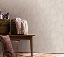 Ensfarvet tapet, non-woven vægbeklædning Novamur Yvi beige