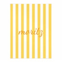 Poster personnalisable rayures jaunes