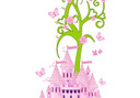 Sticker mural - Toise château de princesses