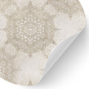 Elegancka naklejka na ścianę w kolorze piaskowego złota - Bloomery Decor - okrągła
