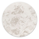 Billede af vilde blomster i kridtlook Greige - Bloomery Decor - rund – print på aluminium