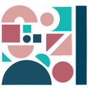 Sticker mural Composition géométrique (15 éléments)