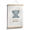 Kinder-Poster 'Ich glaube an mich' mit Elefant