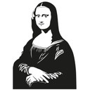 Sticker mural - Mona Lisa