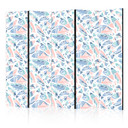 Paravent, Raumteiler freistehend, Trennwand - Fish in Aztec Style in Pastel Color Shades