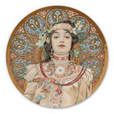 Tableau sur alu-Dibond rond Mucha - Moet et Chandon