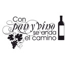 Wallsticker Con pan y vino se anda el camino
