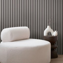 3D non-woven tapet grå sort mat - moderne tapet i skandinavisk træpanellook