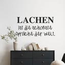 Wandtattoo -  Lachen ist die schönste Sprache der Welt