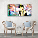 3 stykke lærredstryk, Audrey Hepburn farve
