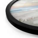Poster Rustig strand in pastelkleuren - Cheney - Rond
