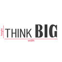 napis 3D MDF THINK BIG