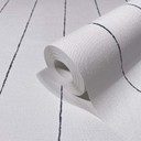 Stribet tapet, non-woven vægbeklædning Shades Iconic sort, hvid