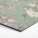 Sekskantet Billede af kraner i en kirsebærblomst Rush Green - Bloomery Decor - Aluminium Dibond