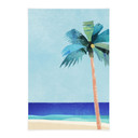 Textielposter Vakantiestrand met palmboom - Rivers