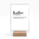 Tischaufsteller Grammatik - Kaffee