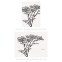 Fototapete Minimalistischer Baum in ruhiger Landschaft - Flour