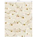 Tapet med mønster Minimalistiske blomster i creme og guld | Blomstret non-woven tapet - Annick