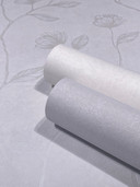 non-woven tapet hvide blomstermotiver til stue soveværelse køkken marburg tapet