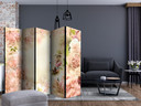 Paravent Séparation de pièce - Parfum de printemps , 5 pièces - 225x172 cm