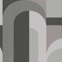 Graficzna tapeta w stylu art deco szaro-czarna - tapeta flizelinowa z próbkami w stylu retro