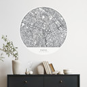 Muursticker rond - Parijs