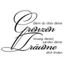Wandtattoo Über deine Grenzen...