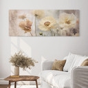 Glasbild Blumenpracht in warmen Pastelltönen - Paksoylu - Panorama