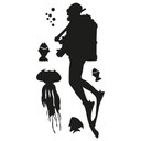 Sticker mural - Plongeur 03