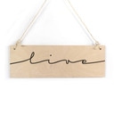 Panneau en bois Live