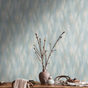Papel pintado no tejido de estilo escandinavo azul para dormitorio, pasillo, cocina