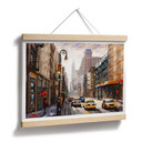Plakat Czerwony parasol w akwareli New York