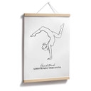 Poster Yoga - Handstand - Line Art