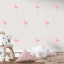 Sticker mural - Set flamants roses