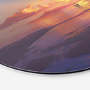 Tableau sur alu-Dibond rond aerroscape - Coucher de soleil sur la mer