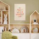 Holzbild - Glaubenssatz 'Sei frech, wild & wunderbar' fürs Kinderzimmer