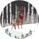 Selvklæbende tapet - Bambi Big Prince - 125 x 125 cm