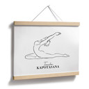 Poster Yoga - Taube - Line Art