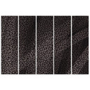 5 stykke lærredsprint, Leopard Leopard Pels Patches Mønster