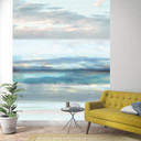 Fototapet med overskyet himmel Blå, Grå, Illustration 2,70 x 2,12 m