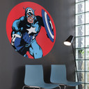 Selvklæbende non-woven tapet - Marvel PowerUp Captain America - 125 x 125 cm