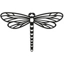 Muursticker origami libelle