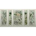 Papel pintado clásico de estilo colonial con motivos de pájaros - elegante papel pintado no tejido