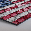 Hexagon - Alu-Dibond - Stars and Stripes murstenseffekt