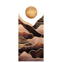 Wallsticker rundbue vægpanel solnedgang - Fredriksson - smal