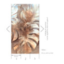 Fototapeta Monstera Leaves Beige Gold - Tropical Design błyszcząca - rozszerzalna