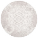 Delikatna mandala na szaro-beżowej fototapecie - Bloomery Decor - Okrągła - Samoprzylepna / nietkana
