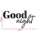 napis 3D Good Night - dekoracja akrylowa 