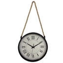 Orologio industriale a sospensione con numeri romani e sospensione a corda - orologio della stazione ferroviaria Ø35 cm