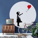 Papier peint photo Banksy - La fille au ballon - papier peint intissé/papier peint intissé autocolla